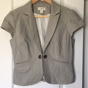 Loft pinstripe cropped jacket